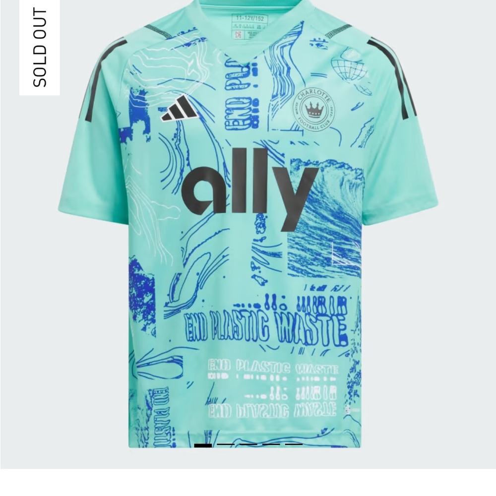 NWT Charlotte FC Jersey, men’s S